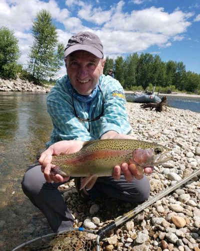 Fly Fisherman With Yakima River Rainbow Trout